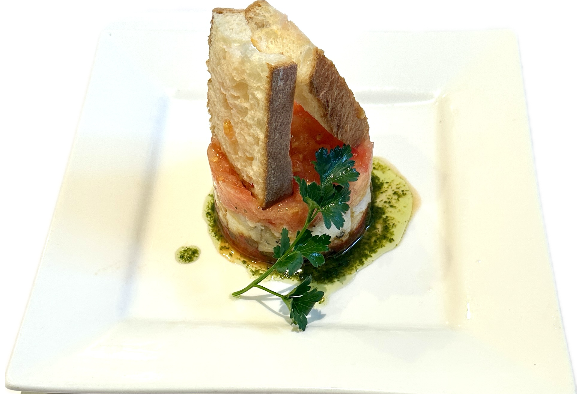 パン・コン・トマテと塩漬けタラのマリネ